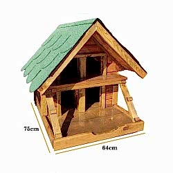 Ahşap Kedi Evi 4'lü