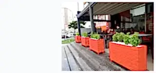 Renkli Lambri Ahşap Saksı