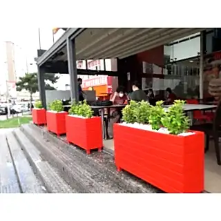 Dış Mekan Büyük Uzun Ahşap Saksı Modelleri I UygunAhşap