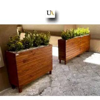 Dış Mekan Büyük Uzun Ahşap Saksı Modelleri I UygunAhşap