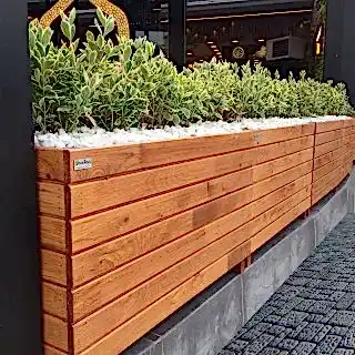 Dış Mekan Büyük Uzun Ahşap Saksı Modelleri I UygunAhşap