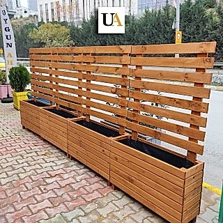 Lambri Saksılı Ahşap Paravan Seperatör Fiyatları I UygunAhsap