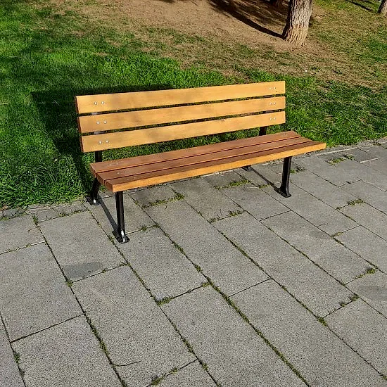 Metal Ayaklı Ahşap Bank I Ahşap Oturak I UygunAhşap