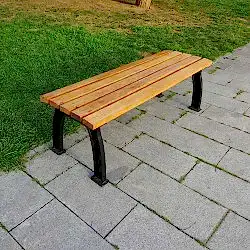 Metal Ayaklı Ahşap Bank Bench