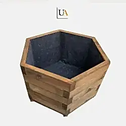 Çokgen Ahşap Saksı