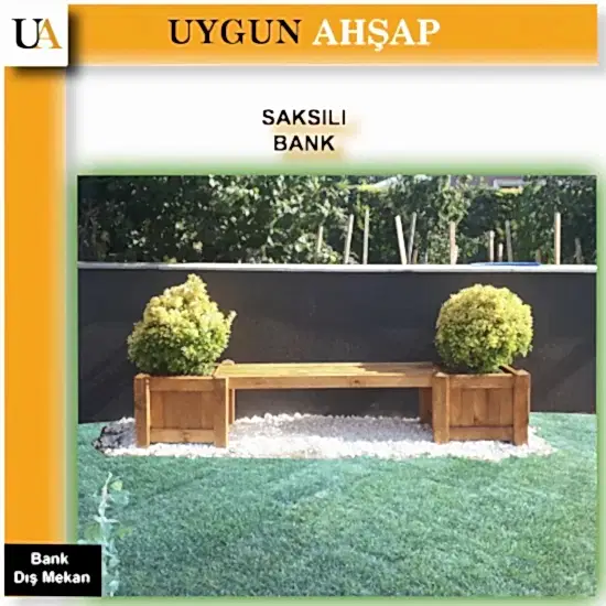 Saksılı Ahşap Oturma Bankı Dış Mekan Saksılı Ahşap Bank Modelleri I UygunAhşap