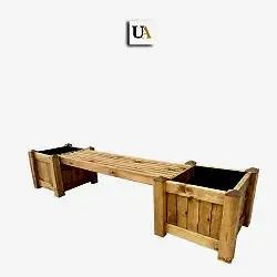 Saksılı Ahşap Bank Saksılı Ahşap Bank