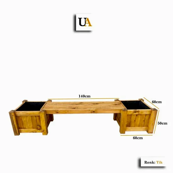 Saksılı Ahşap Oturma Bankı Dış Mekan Saksılı Ahşap Bank Modelleri I UygunAhşap