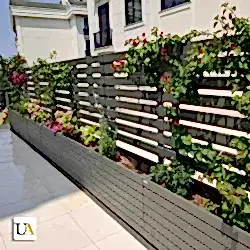 Lambri Saksılı Ahşap Paravan