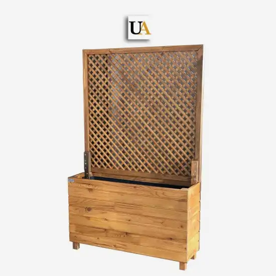 Seperatörlü Ahşap Saksı Paravan I UygunAhsap