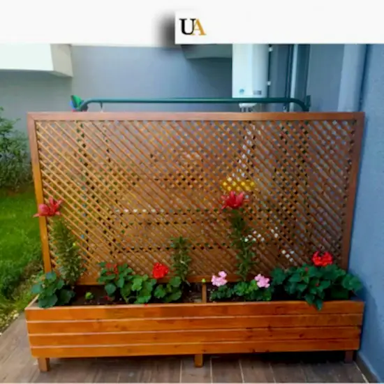 Seperatörlü Ahşap Saksı Paravan I UygunAhsap