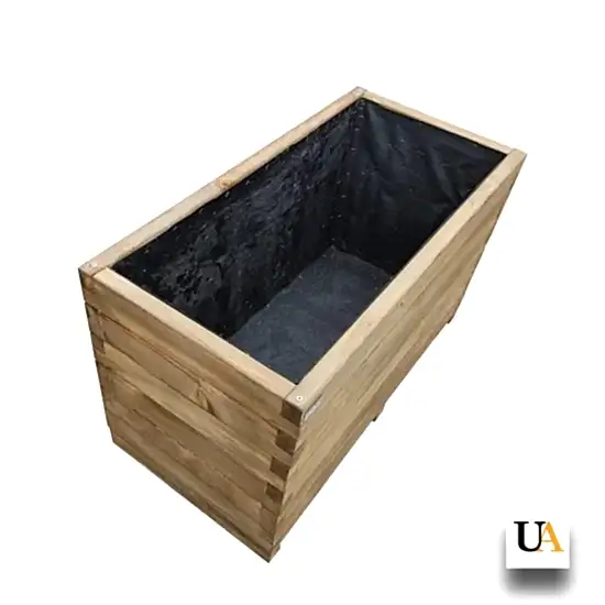 Emprenyeli Kahverengi Dış Mekan Büyük Ahşap Saksı I UygunAhşap